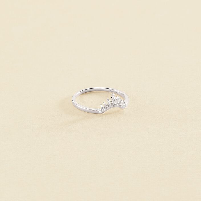 Thin ring LUCKY EYE - Crystal / Silver - All jewellery  | Agatha