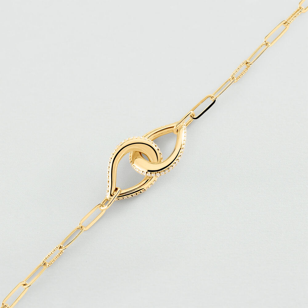 Link bracelet GEMINI - Crystal / Golden - Bracelets  | Agatha