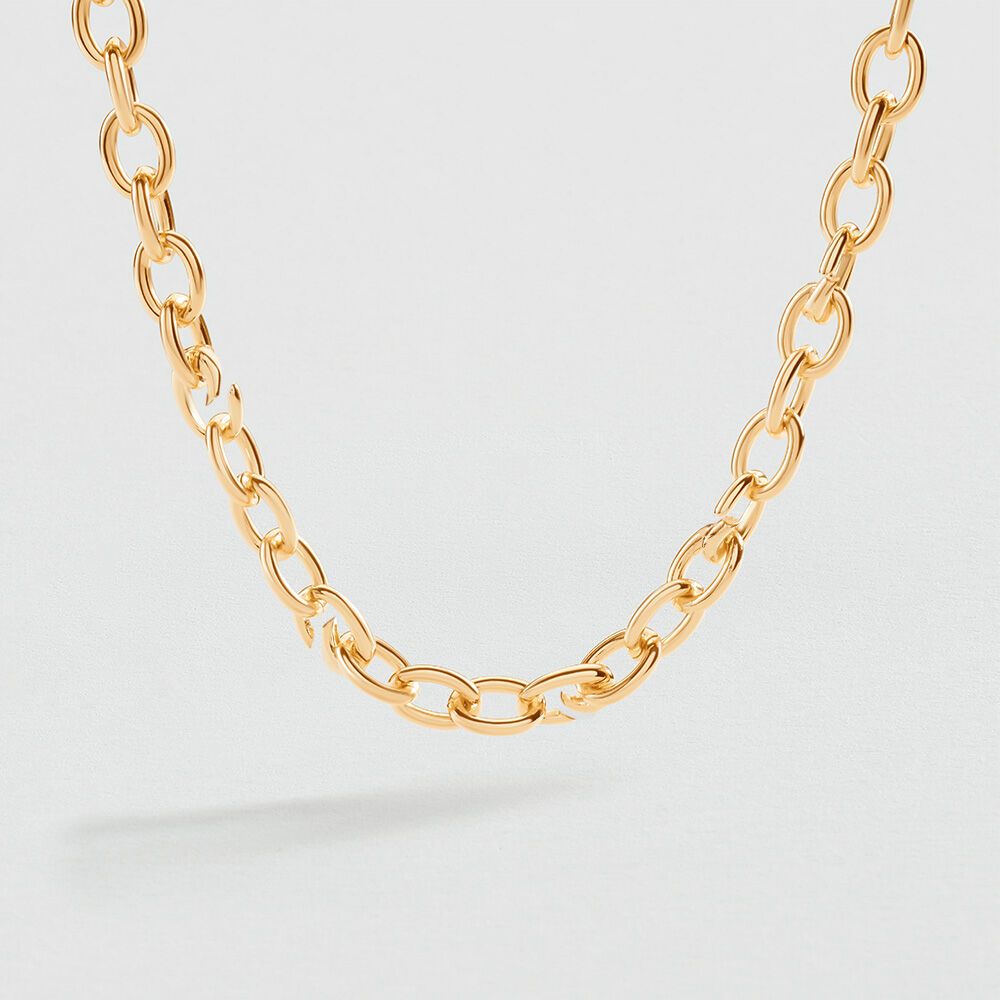 Short necklace MAGIC LINKS - Golden - Choker necklace  | Agatha
