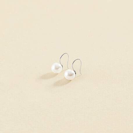 Long earrings EAR7PEARLY - Pearl / Silver - All jewellery  | Agatha
