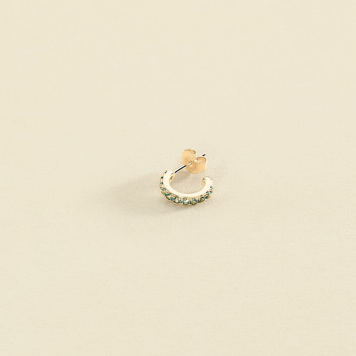 Hoop piercing PAVA - Turquoise / Gold - All jewellery  | Agatha