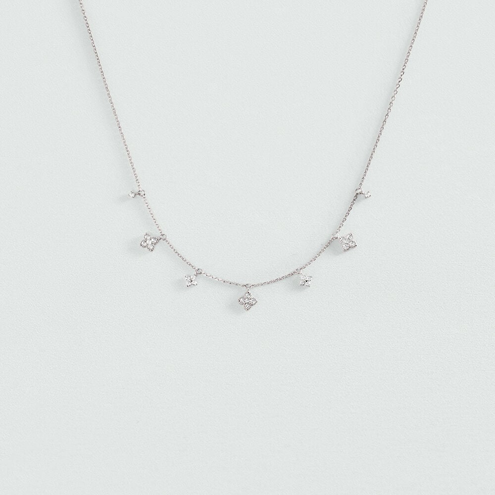 Choker necklace BELOVED - Crystal / Silver - Genuine silver  | Agatha