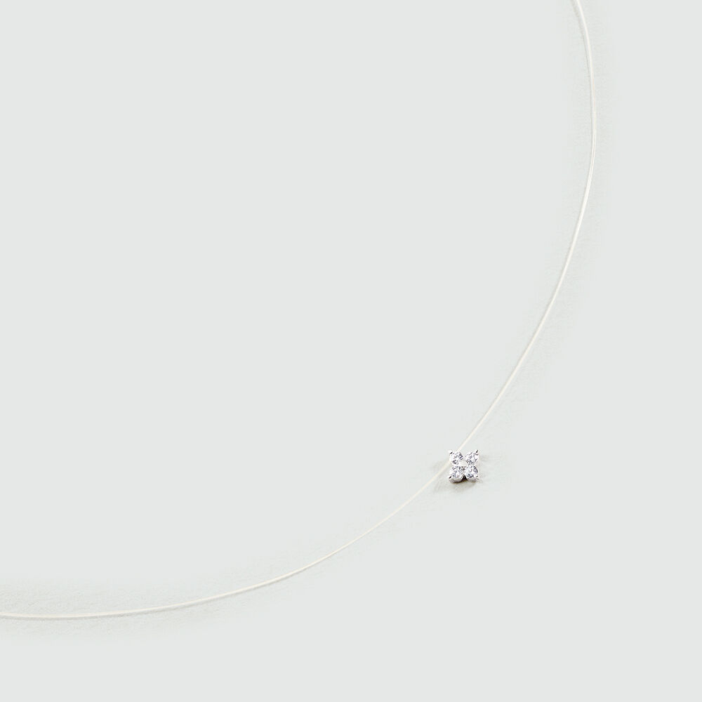 Choker necklace BELOVED - Crystal / Silver - Genuine silver  | Agatha