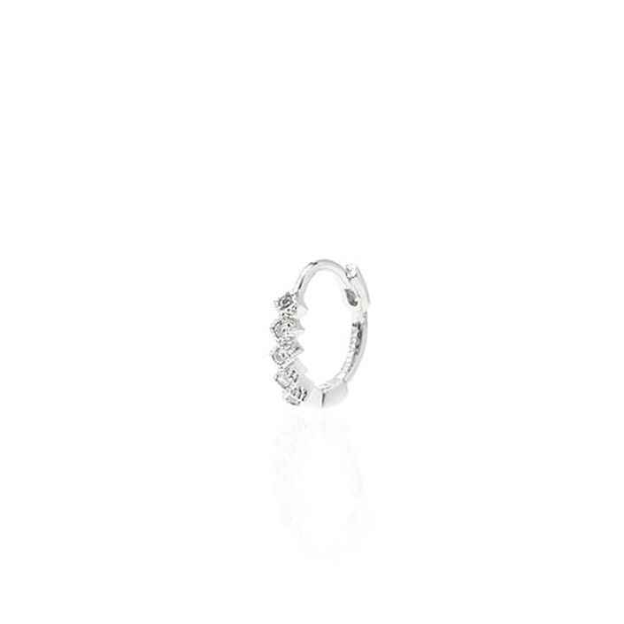 Hoop piercing SHINY - Crystal / Silver - All jewellery  | Agatha