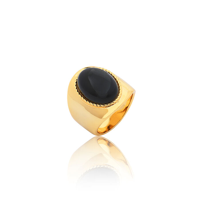 Large ring ALOHA - Onyx - All jewellery  | Agatha