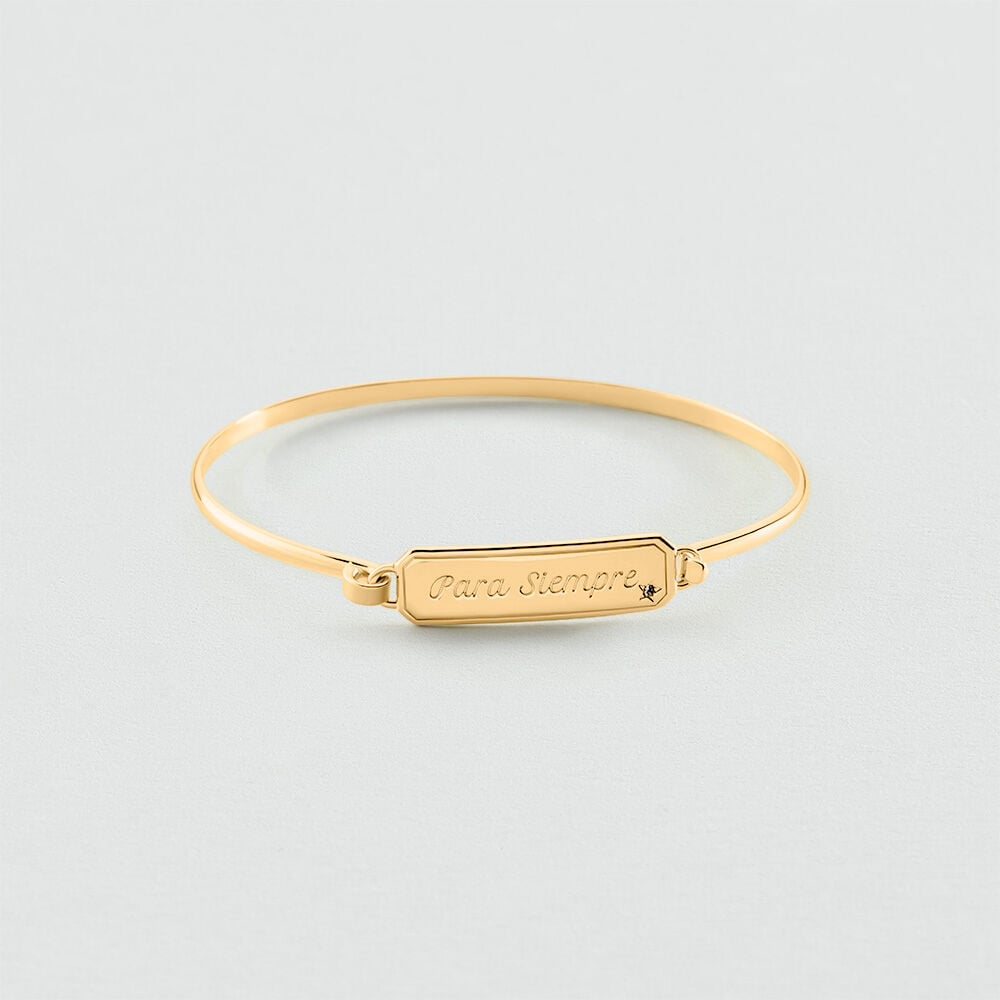 Bangle LUCKY - Crystal / Golden - Bangle  | Agatha