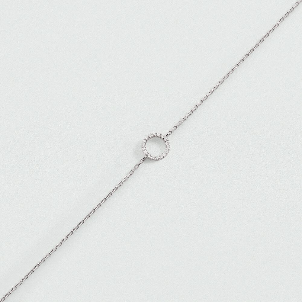 Link bracelet RONDOU - Crystal / Silver - Genuine silver  | Agatha