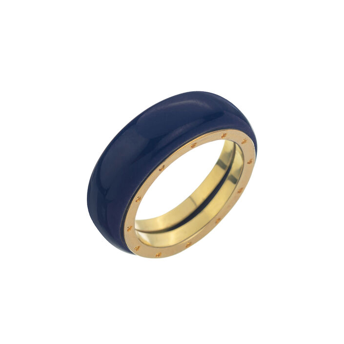 Thin ring ELO - Blue / Gold - All jewellery  | Agatha