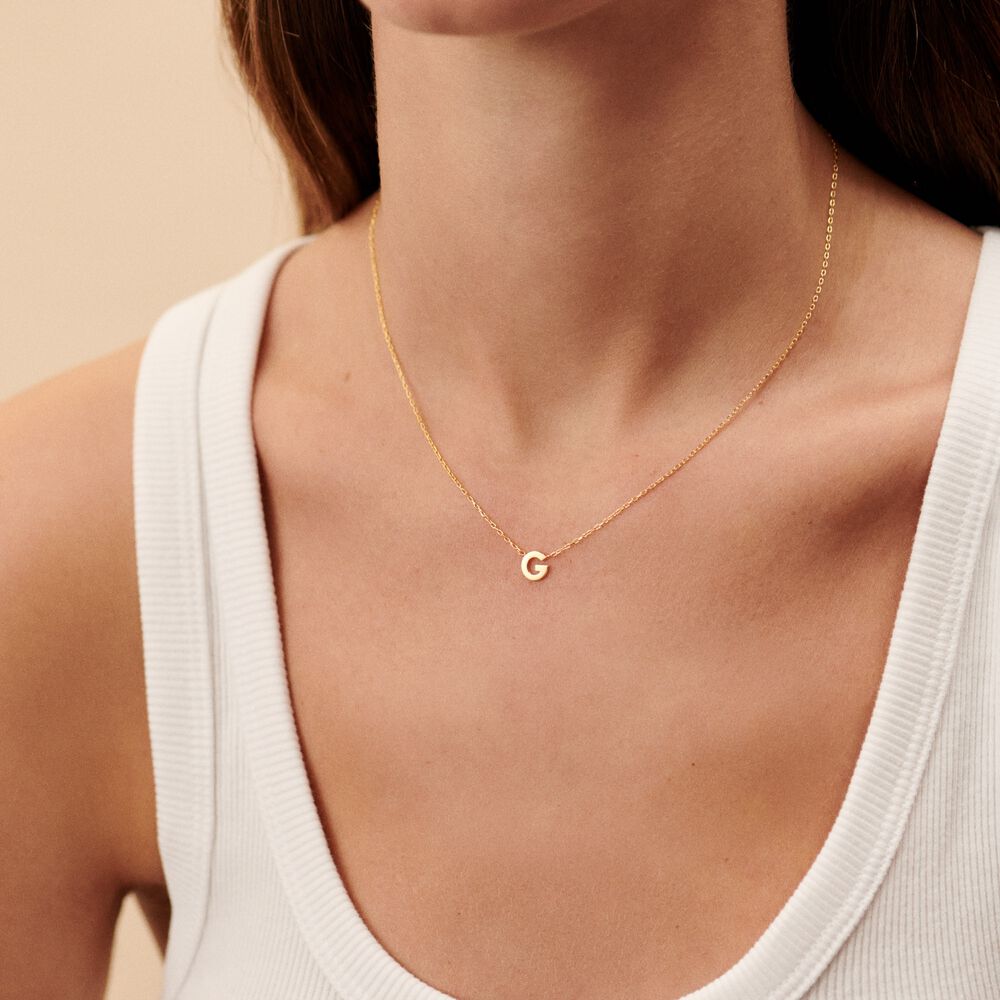 Choker necklace ABC - Golden - Choker necklace  | Agatha