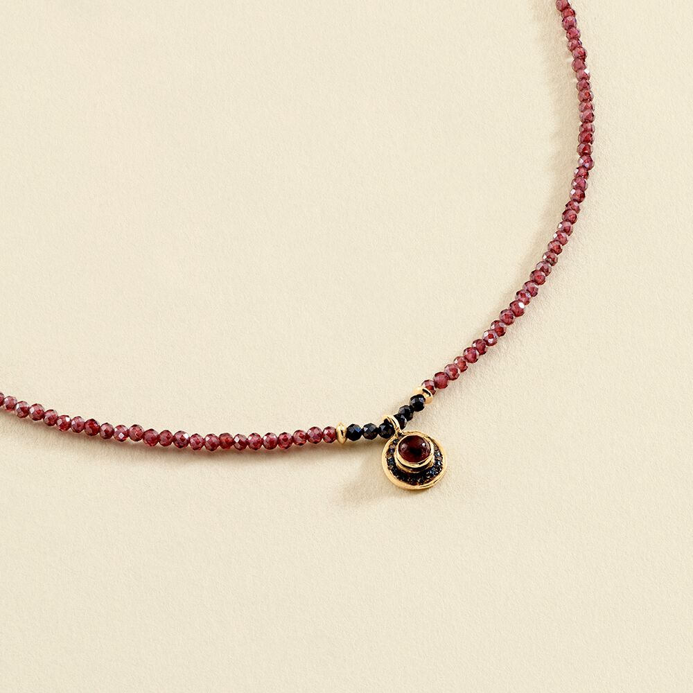 Choker necklace RUBI Red Gun