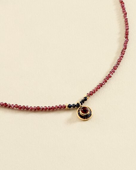Choker necklace RUBI - Red / Gun - All jewellery  | Agatha