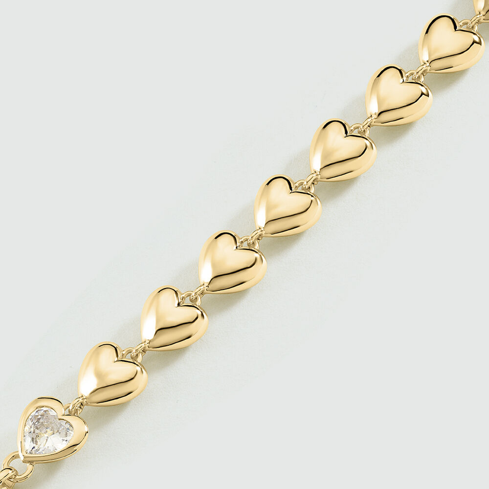 Link bracelet DESIREE - Crystal / Golden - Bracelets  | Agatha