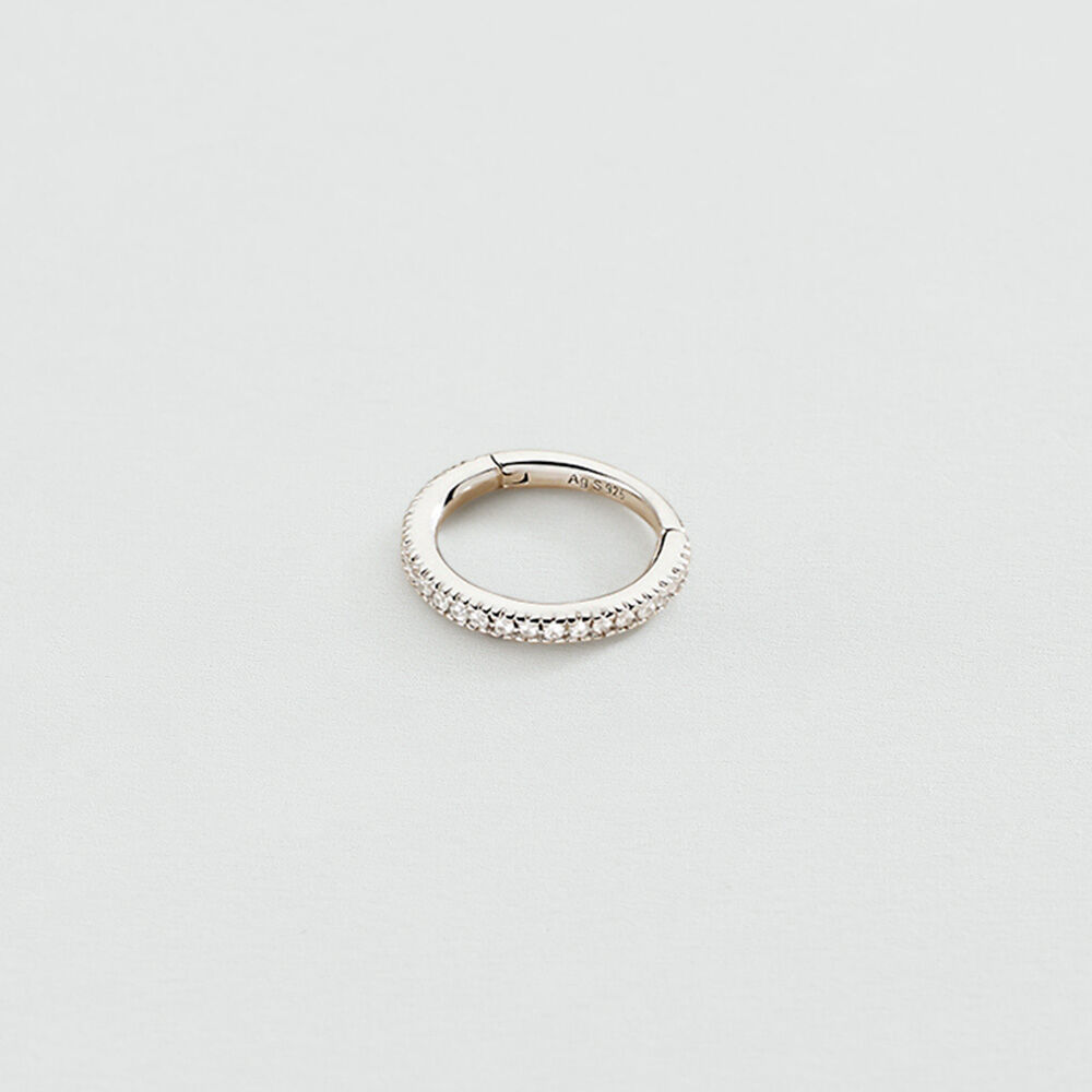 Hoop piercing MIX & MATCH - Crystal / Silver - Genuine silver  | Agatha