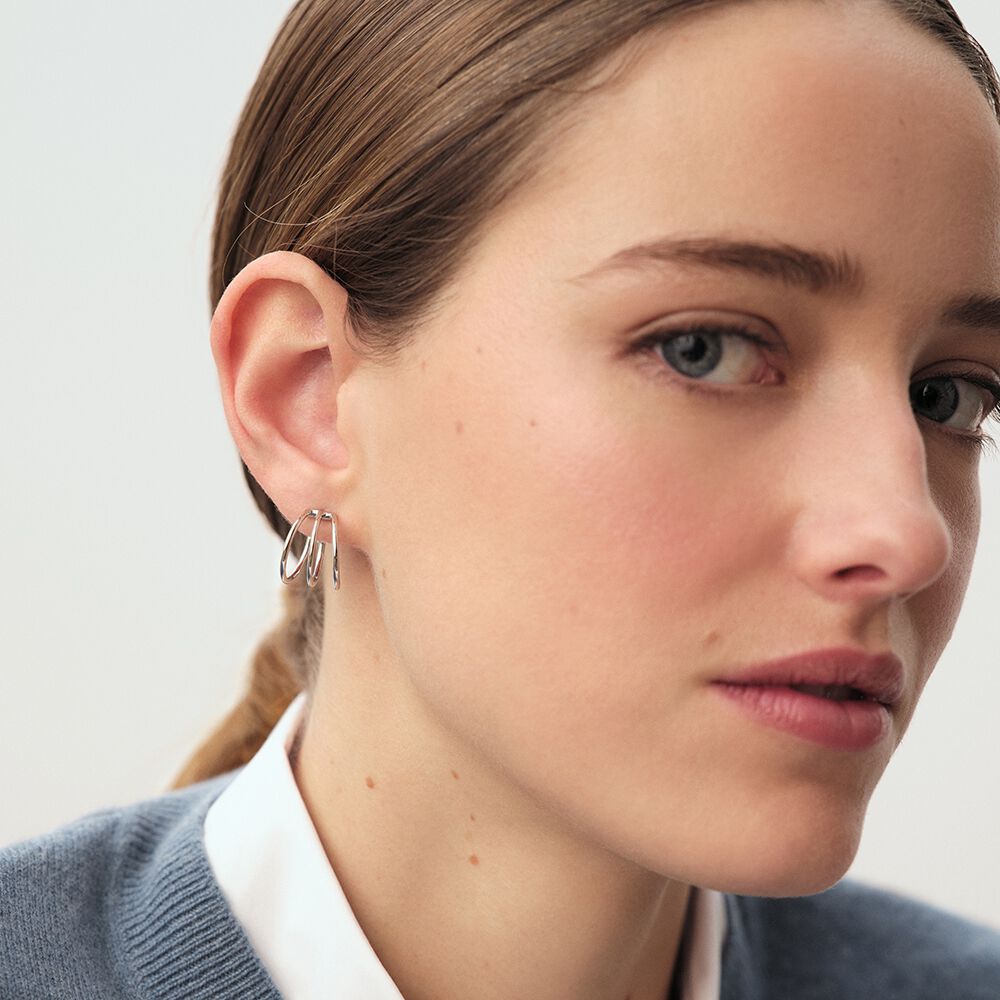 Hoops PHILRIN - Silver - Genuine silver  | Agatha