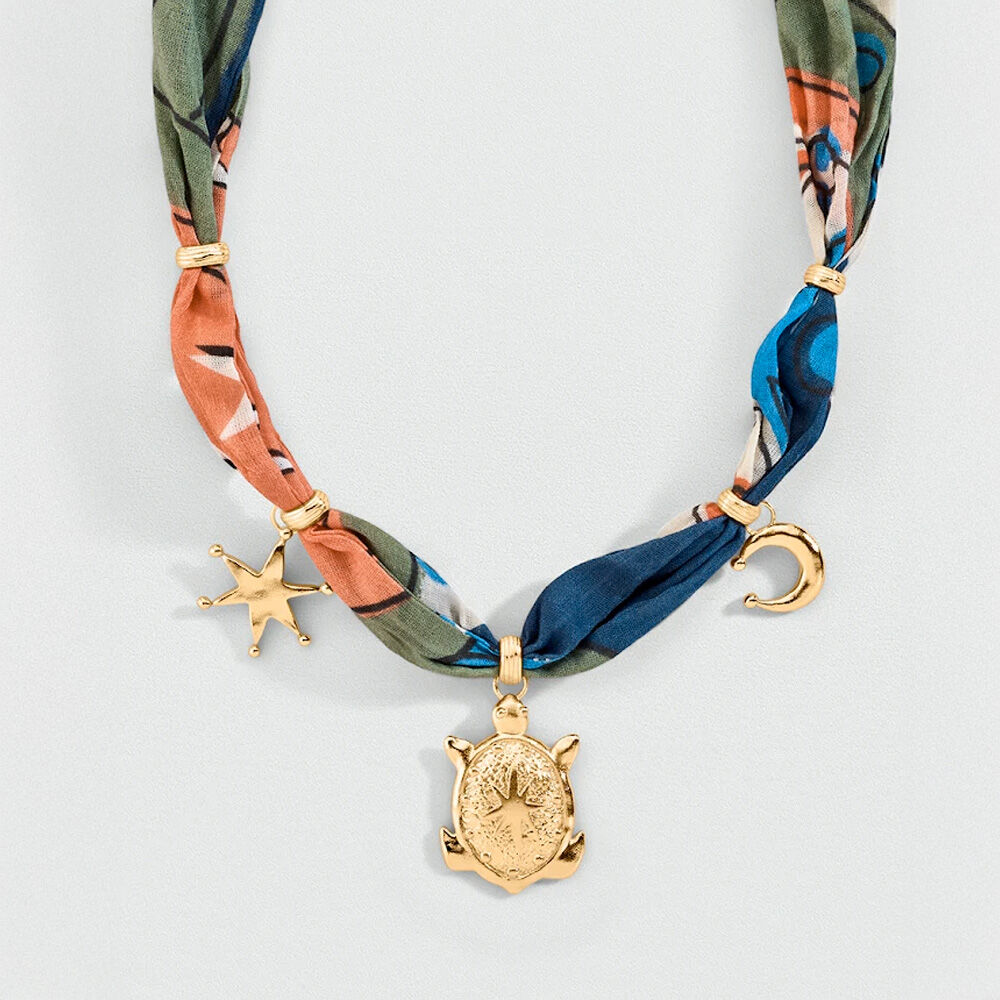 Choker necklace PANGEA - Golden / Multicolor - Choker necklace  | Agatha