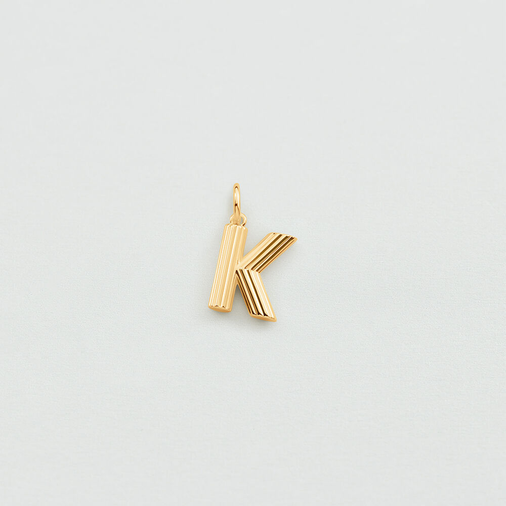 Pendant LETTER K - Golden - Jewellery  | Agatha
