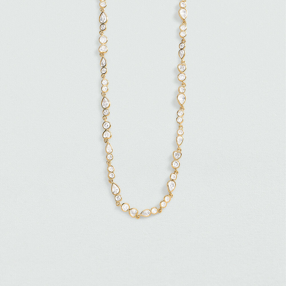 Choker necklace CANDY - Crystal / Golden - Choker necklace  | Agatha