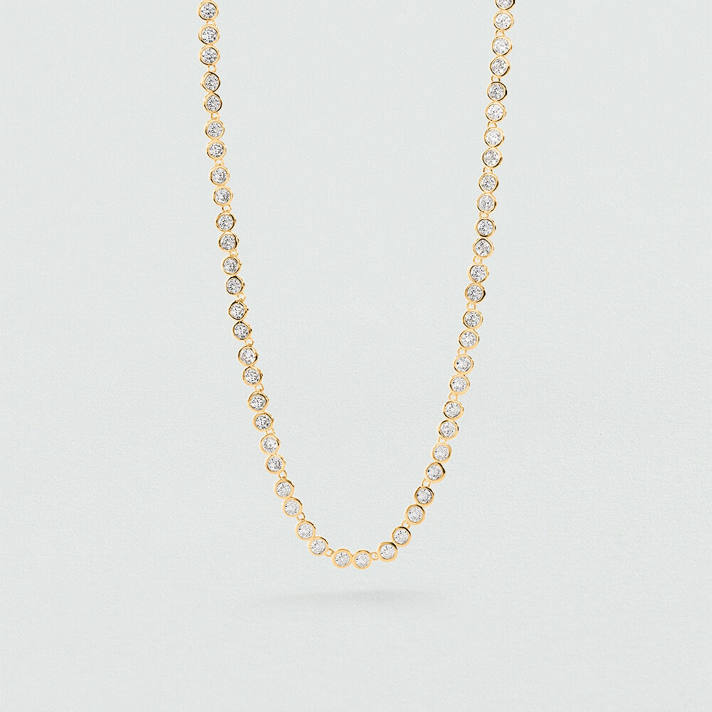 Long necklace SAINT GERMAIN RIVIERE - Crystal / Golden - Jewellery  | Agatha