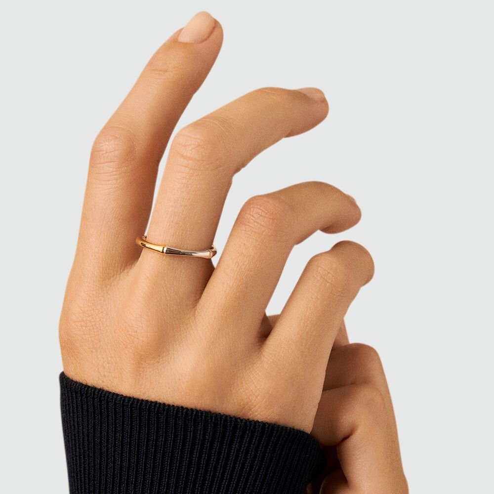Thin ring BAMBOO - Silver / Gold - Rings  | Agatha
