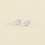 Stud earrings RONDOU - Crystal / Silver - All jewellery  | Agatha