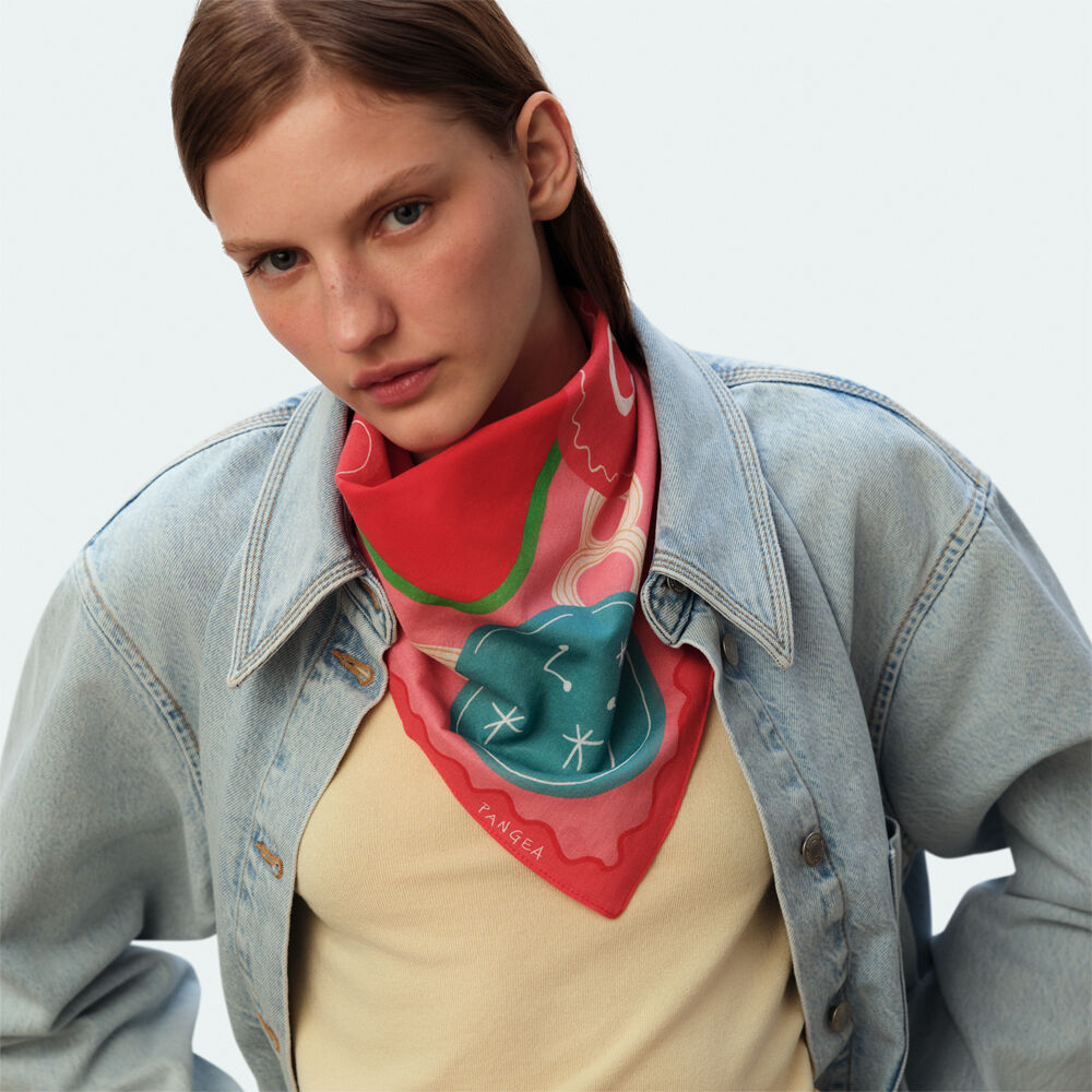 Scarf PANGEA - Pink / Blue - Accessories  | Agatha