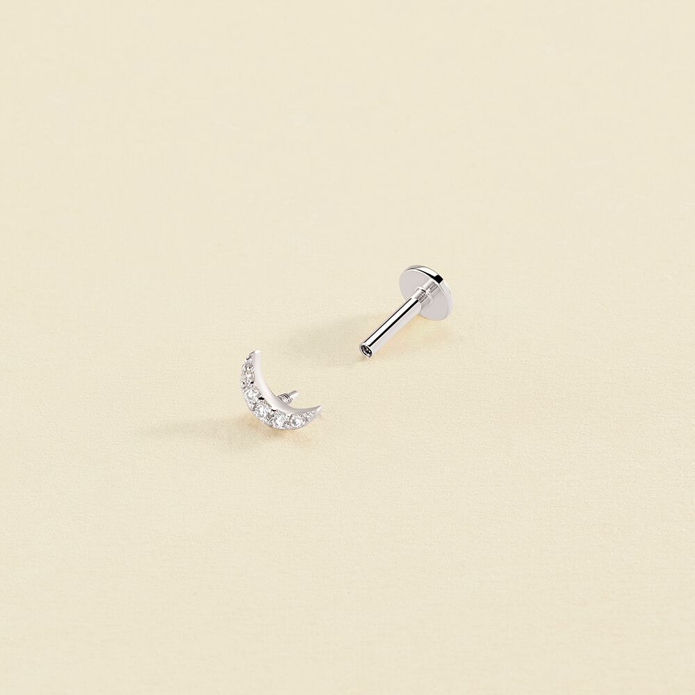 Piercing Helix & Tragus EAR1PALOMA - Crystal / Silver - All jewellery  | Agatha