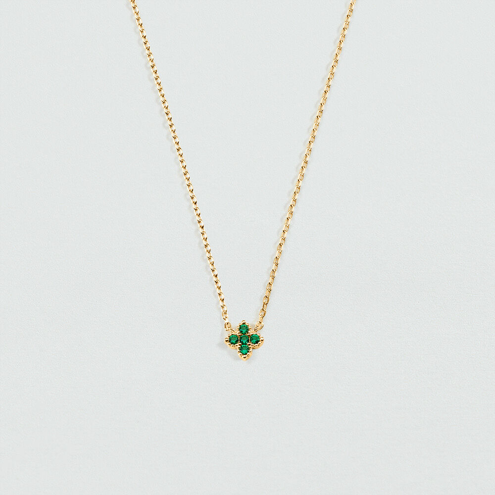 Choker necklace BELOVED - Green / Golden - Beloved  | Agatha