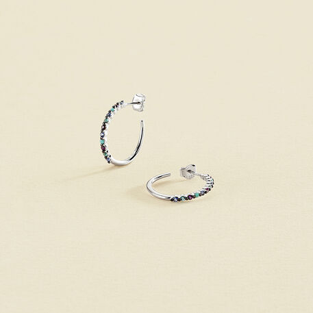 Hoops BELOVED - Multicolor / Silver - All jewellery  | Agatha