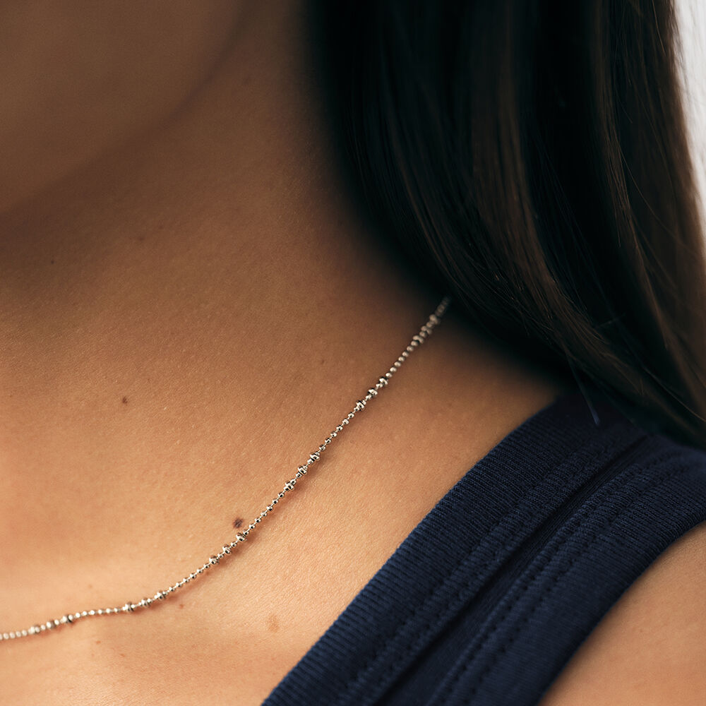 Choker necklace BALL CHAIN - Silver - Choker necklace  | Agatha