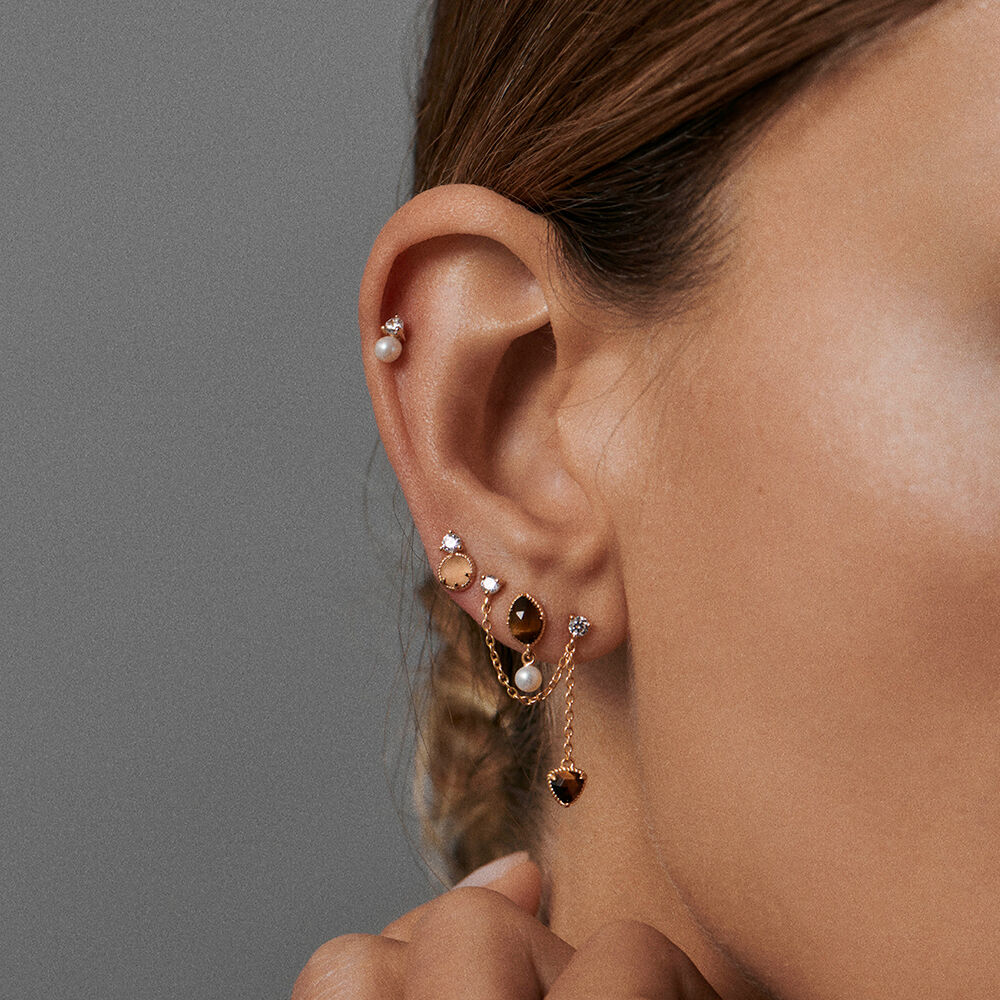 Piercing stud PRECIEUX - Peach - Jewellery  | Agatha