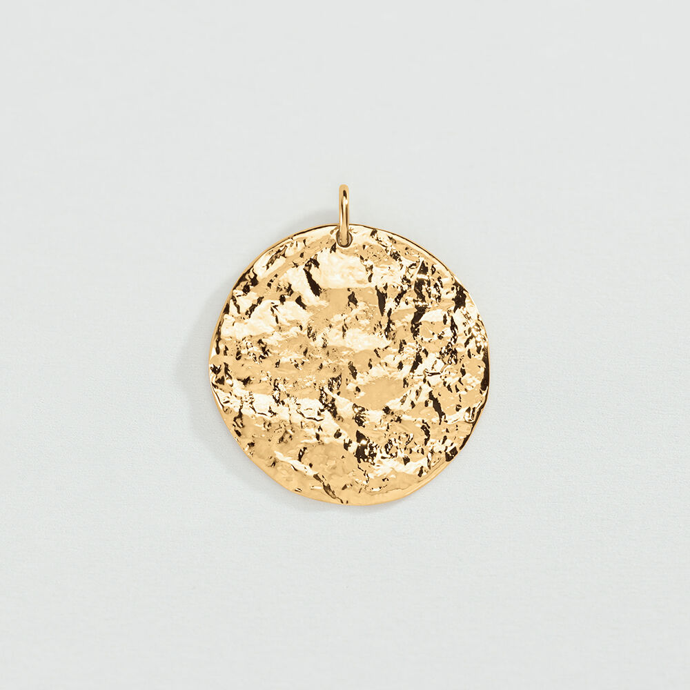Pendant HAMMERED MEDAL - Golden - All Talismans  | Agatha