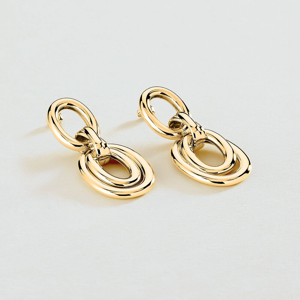 Long earrings XOXO - Golden - Earrings  | Agatha