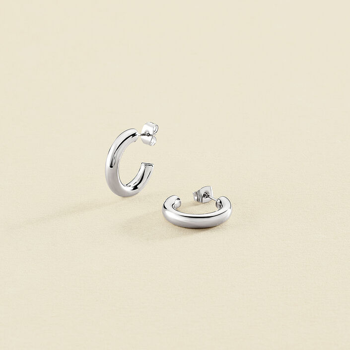 Hoops GIPSY - Silver - All earings  | Agatha