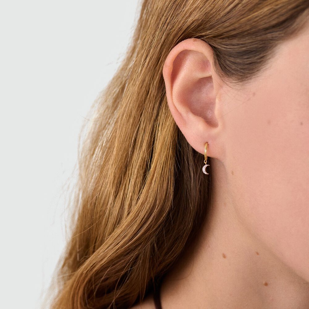 Hoops MAHINA - Crystal / Golden - Earrings  | Agatha