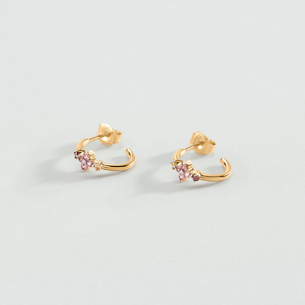 Hoops BELOVED - Pink / Gold - Earrings  | Agatha