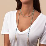 Long necklace ADDICTION - Blue / Gold - AGATHA DAYS  | Agatha
