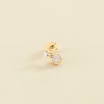 Piercing stud PRECIEUX - White / Gold - All jewellery  | Agatha