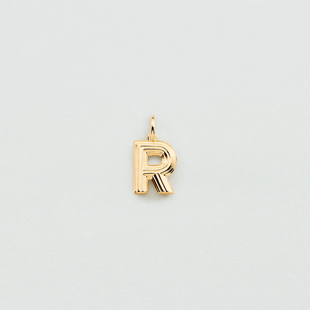 Pendant LETTER R - Golden - Jewellery  | Agatha