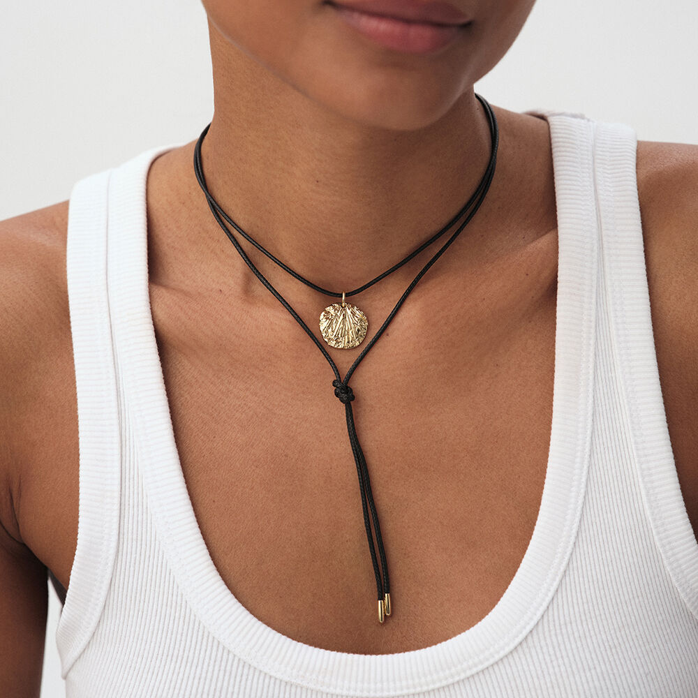 Long necklace CORD - Black - All Talismans  | Agatha