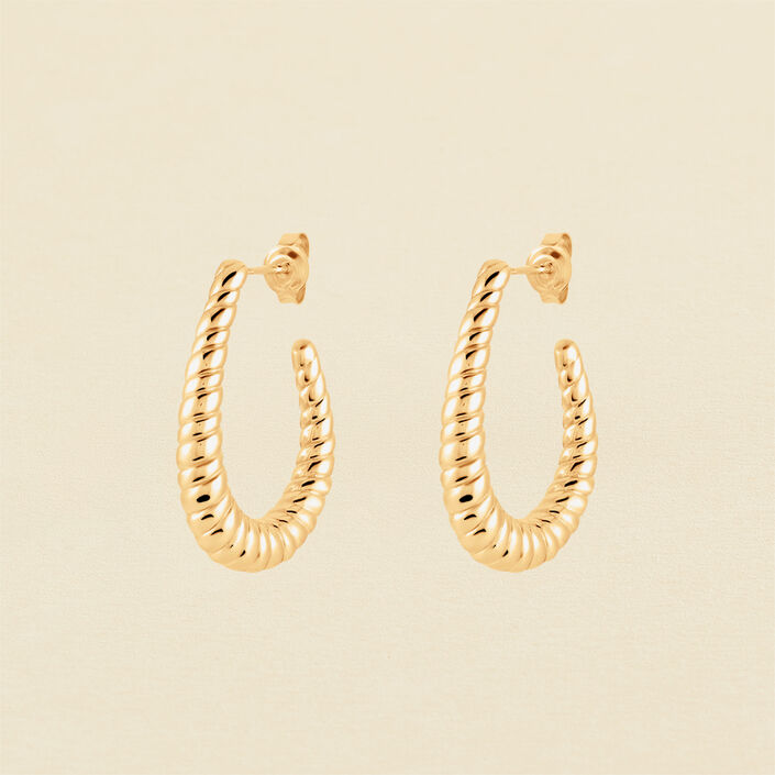 Hoops HARMONIE - Golden - All earings  | Agatha