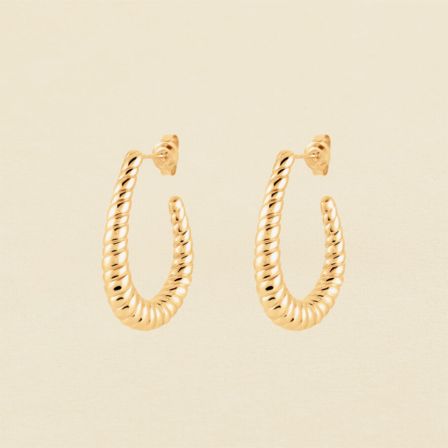 Hoops HARMONIE - Golden - All earings  | Agatha