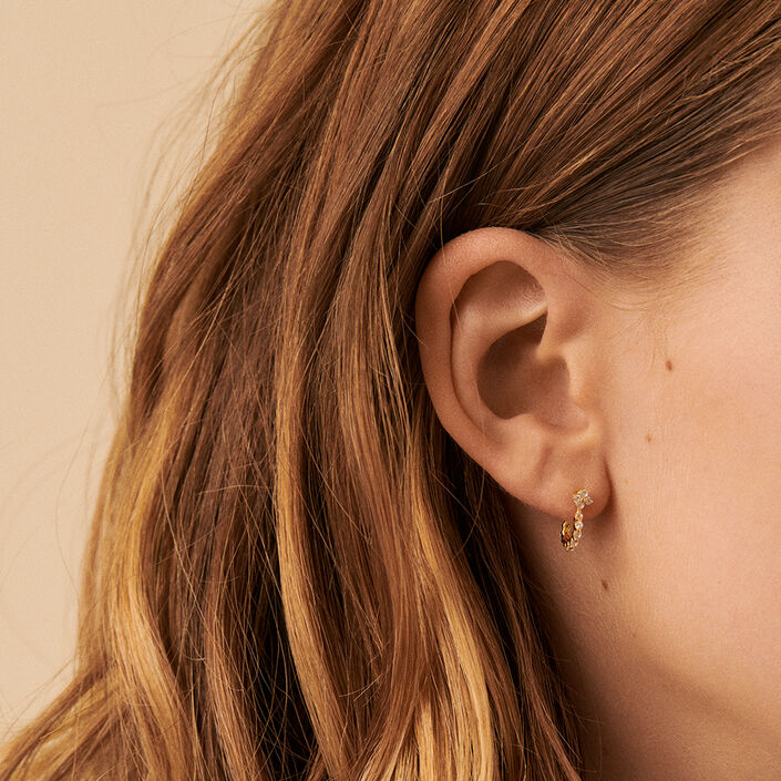 Hoops BELOVED - Crystal / Golden - All earings  | Agatha