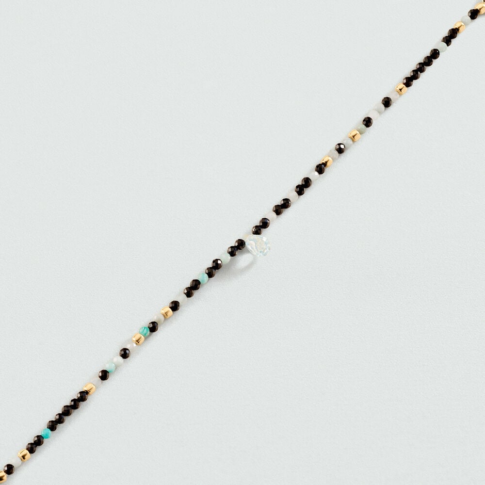Link bracelet DIAMONDS - Aquamarine - Bracelets  | Agatha