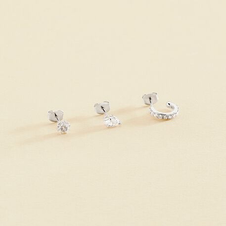 Piercing stud MIX & MATCH - Crystal / Silver - All jewellery  | Agatha