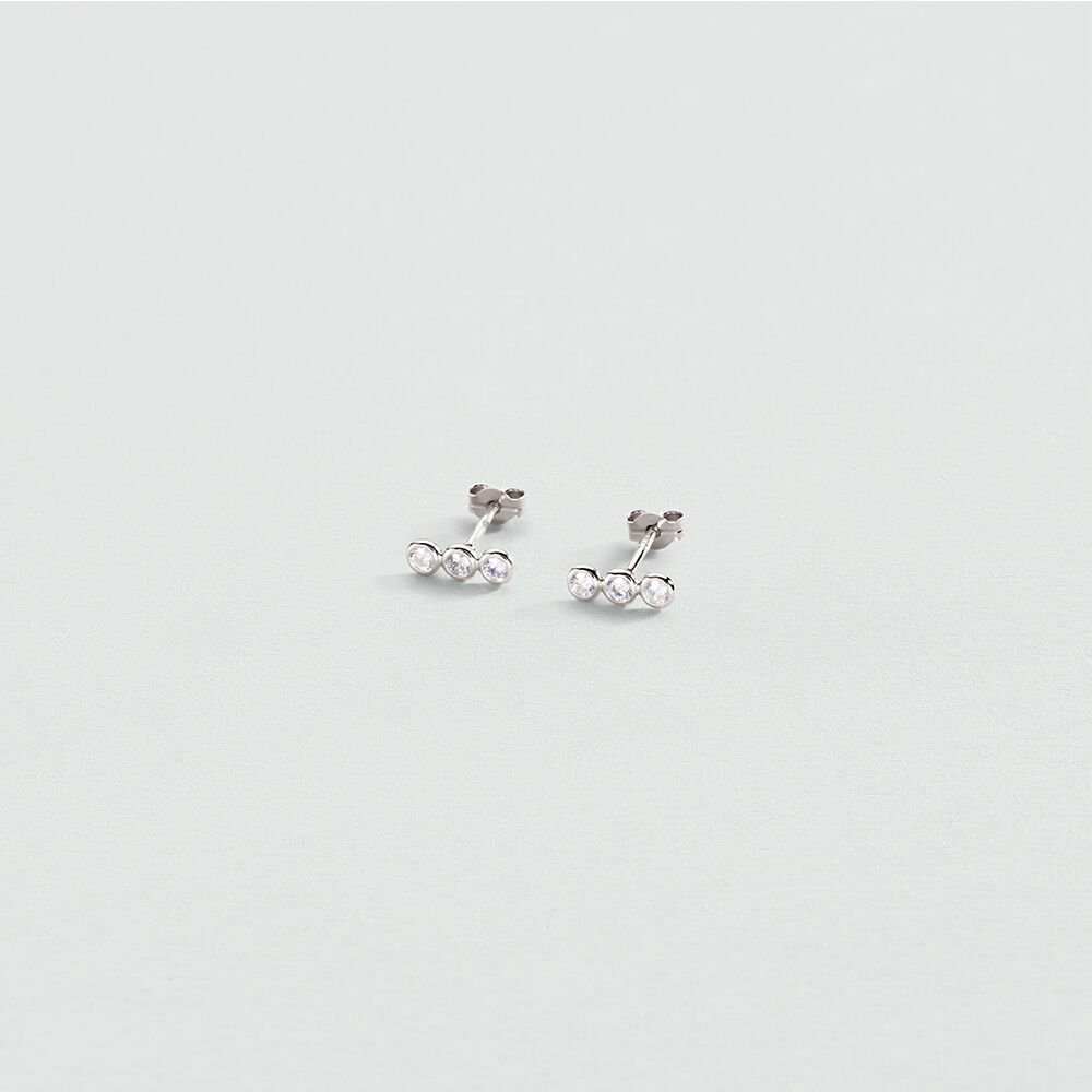 Stud earrings OD&Eacute;ON - Crystal / Silver - Earrings  | Agatha