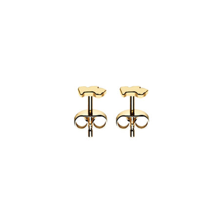 Stud earrings MINI SCOTTIE - Yellow Gold - AGATHA DAYS  | Agatha