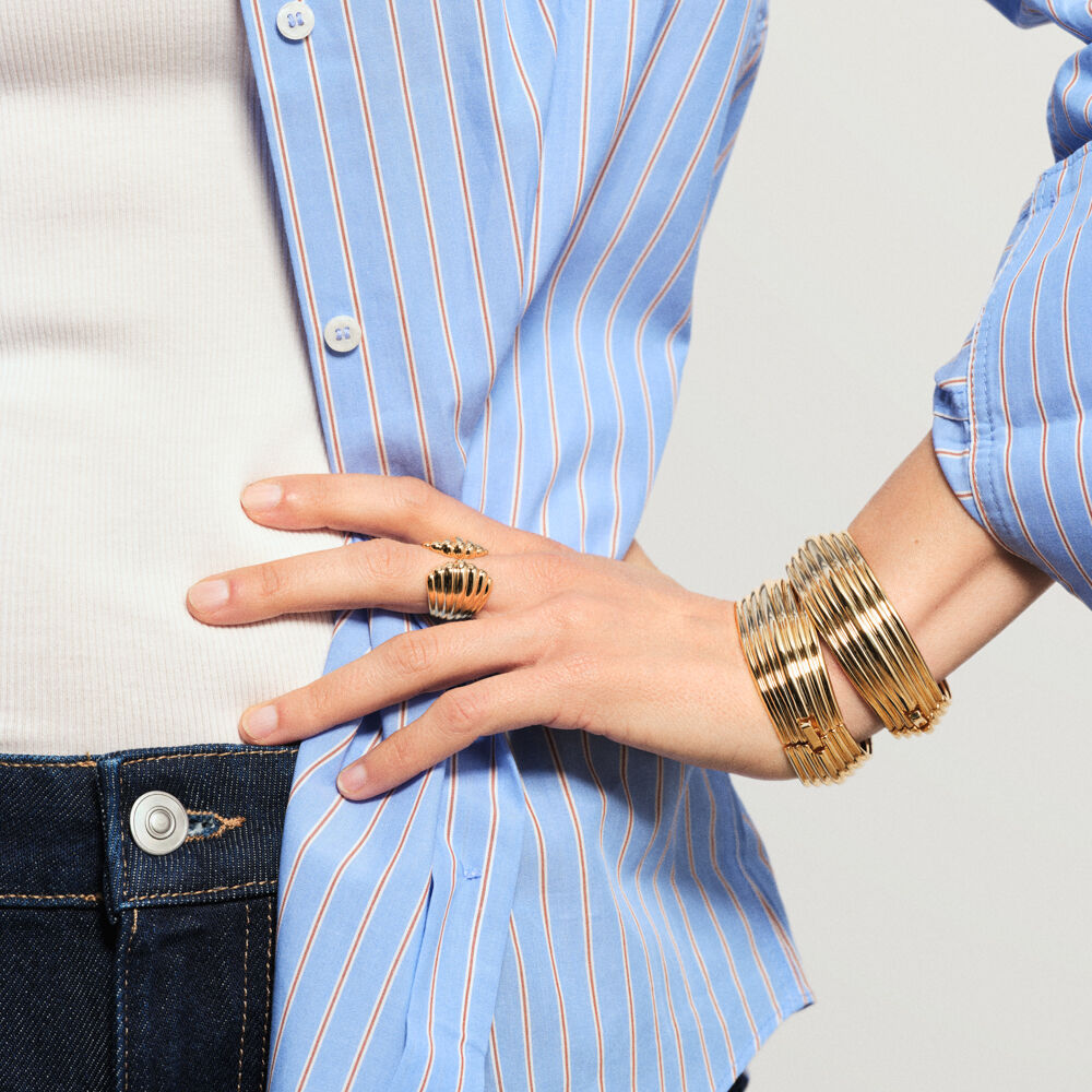 Large ring N-13 - Golden - Jewellery  | Agatha