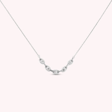 Mid-length necklace ETREINTE - Crystal / Silver - All jewellery  | Agatha