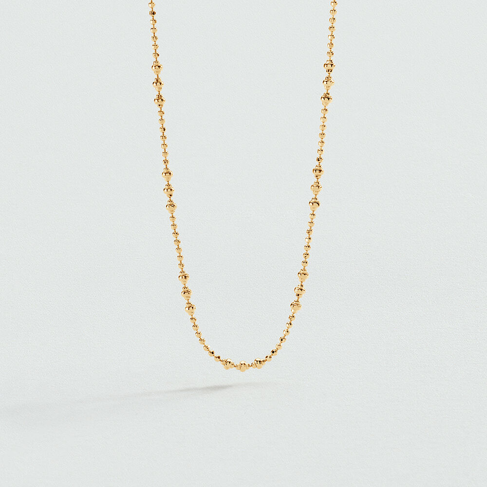 Long necklace CHAÎNE BOULE - Golden - Jewellery  | Agatha