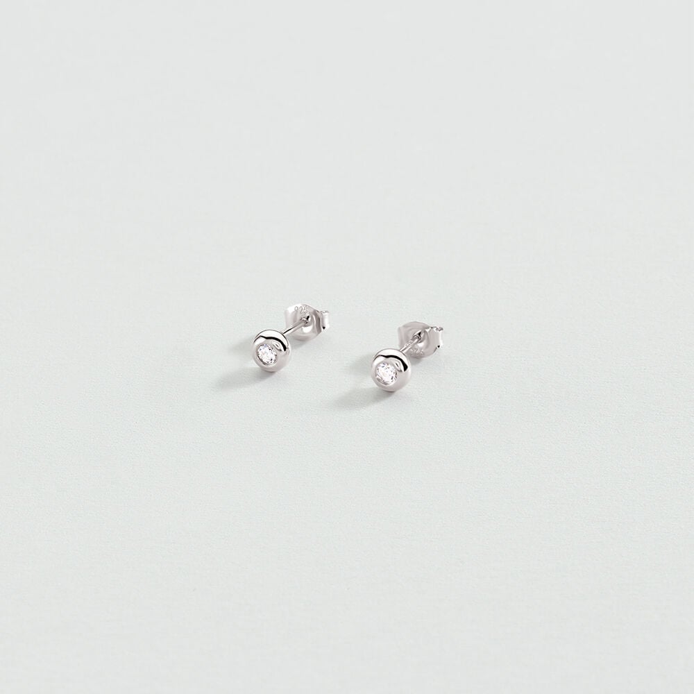 Stud earrings OD&Eacute;ON - Crystal / Silver - Earrings  | Agatha